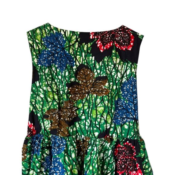 Binta Real Wax African Print Peplum Hi-Low Top | Size 2XL | New - Picture 4 of 10